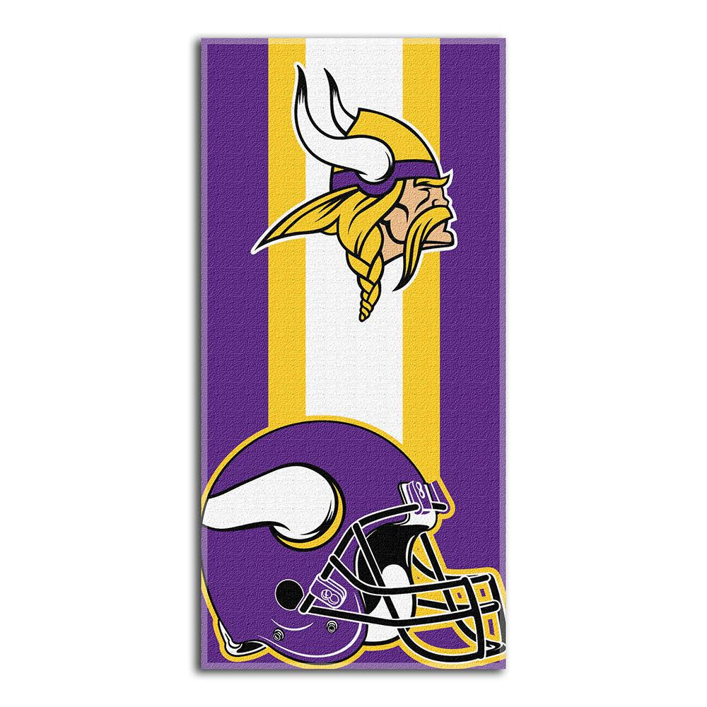 Minnesota Vikings NFL Zone Read Cotton Beach Towel (30in x 60in)