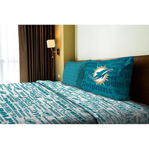 Miami Dolphins NFL Twin Sheet Set (Anthem Series)