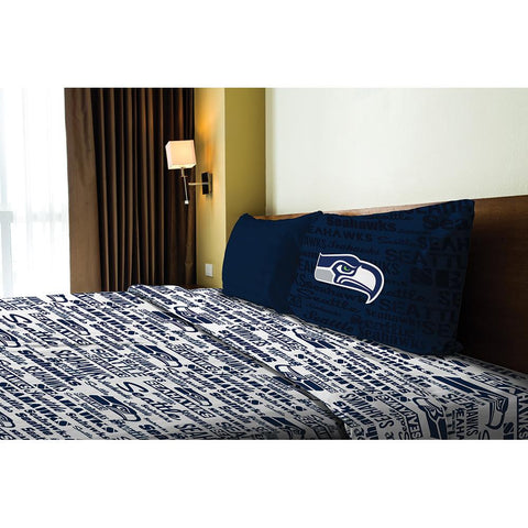 Seattle Seahawks NFL Twin Sheet Set (Anthem Series)