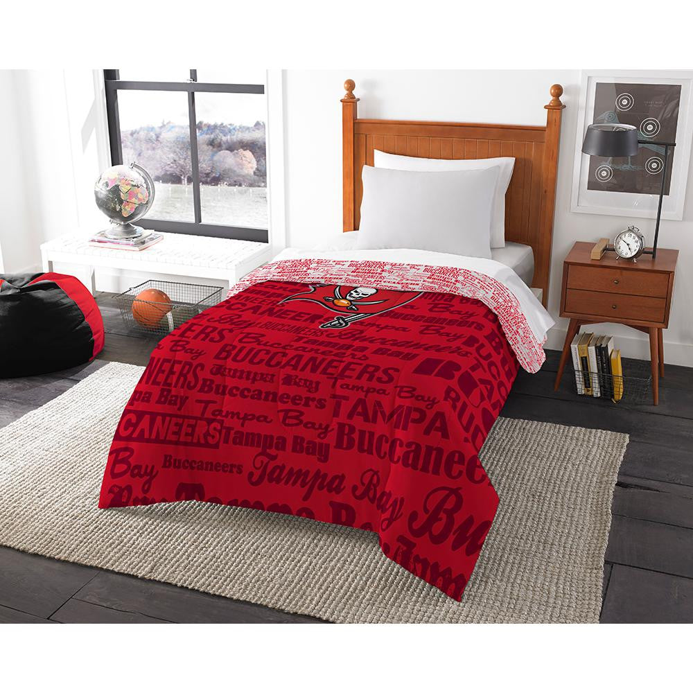 Tampa Bay Buccaneers NFL Twin Comforter (Anthem) (64 x 86)