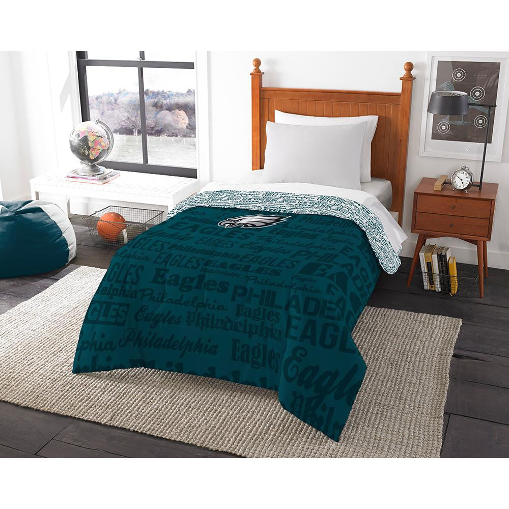 Philadelphia Eagles NFL Twin Comforter (Anthem) (64 x 86)