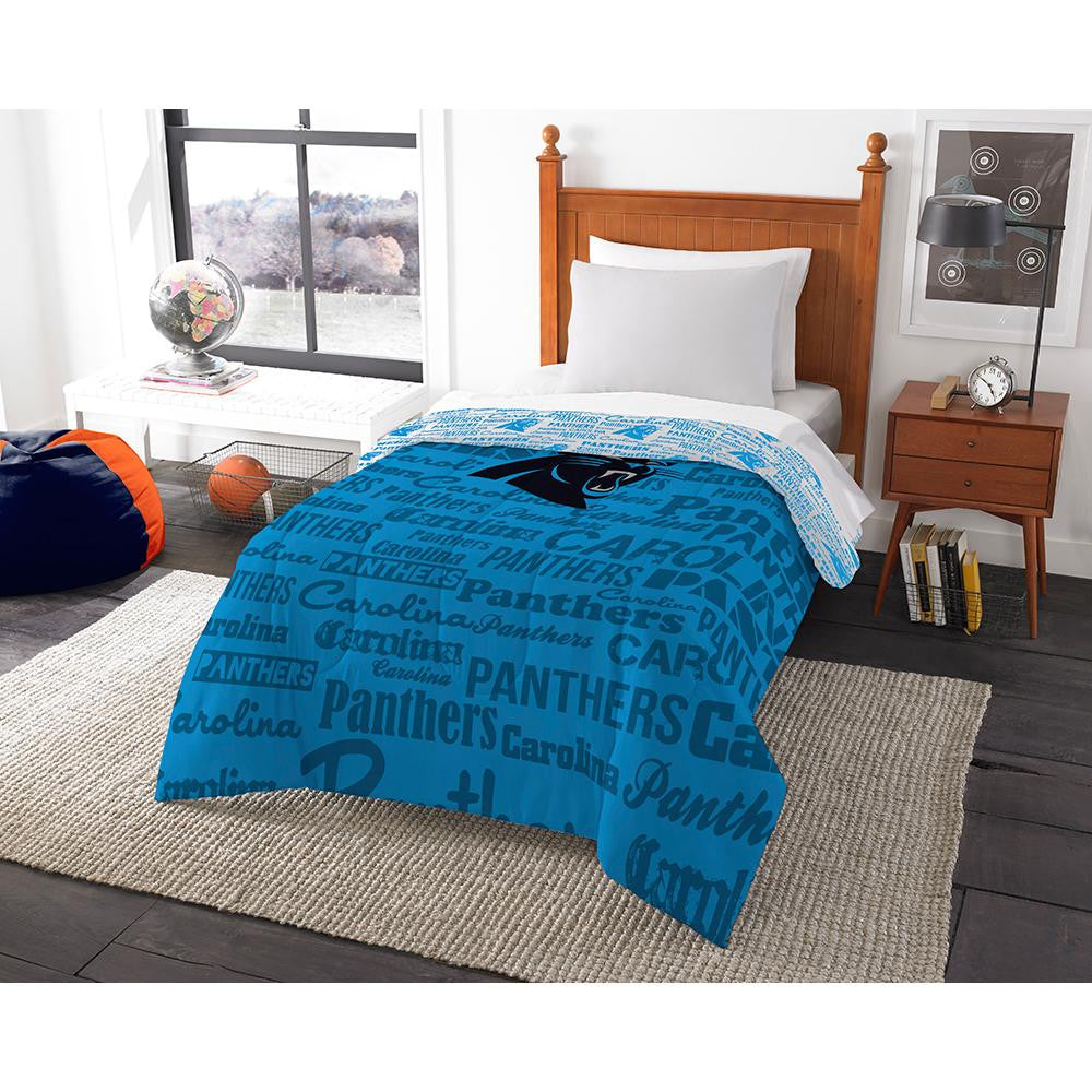 Carolina Panthers NFL Twin Comforter (Anthem) (64 x 86)