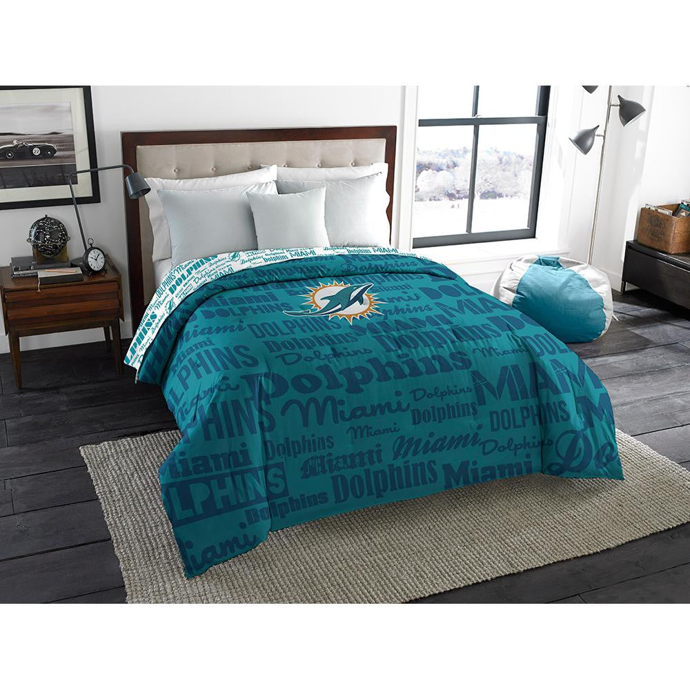 Miami Dolphins NFL  Full Comforter (Anthem) (76 x 86)