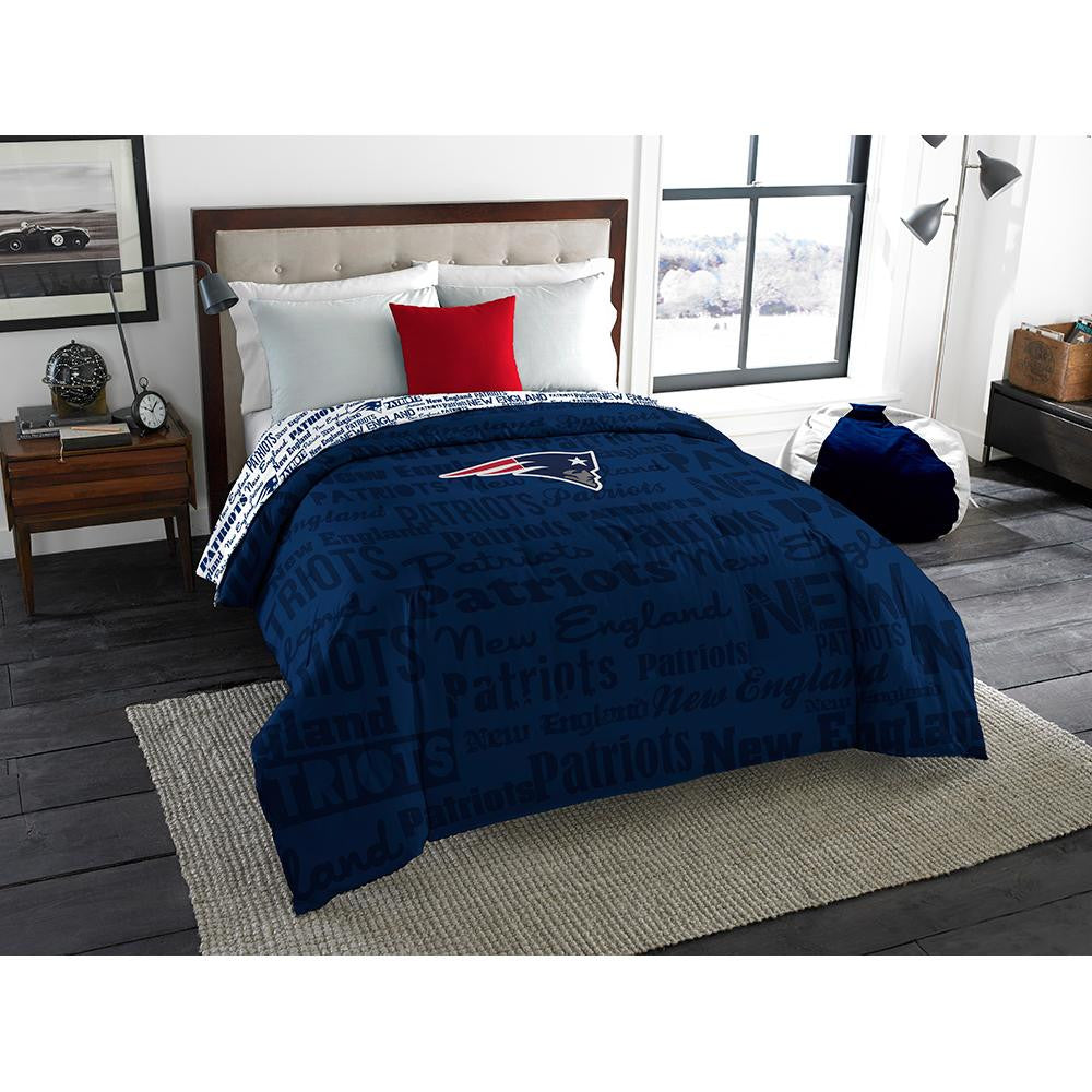 New England Patriots NFL  Full Comforter (Anthem) (76 x 86)