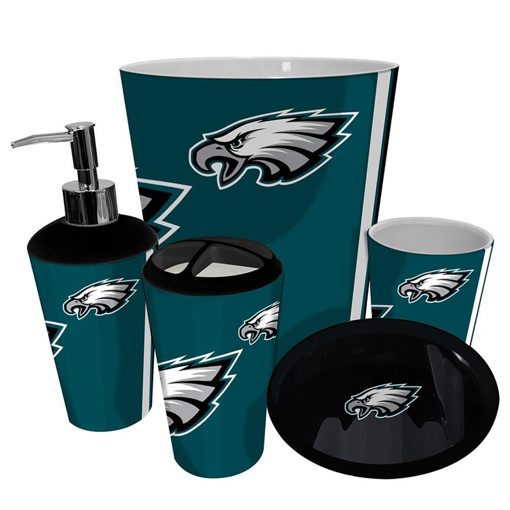 Philadelphia Eagles NFL Complete Bathroom Accessories 5pc Set