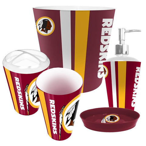 Washington Redskins NFL Complete Bathroom Accessories 5pc Set