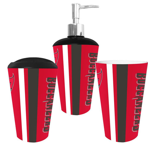 "Tampa Bay Buccaneers NFL Bath Tumbler, Toothbrush Holder & Soap Pump (3pc Set)"