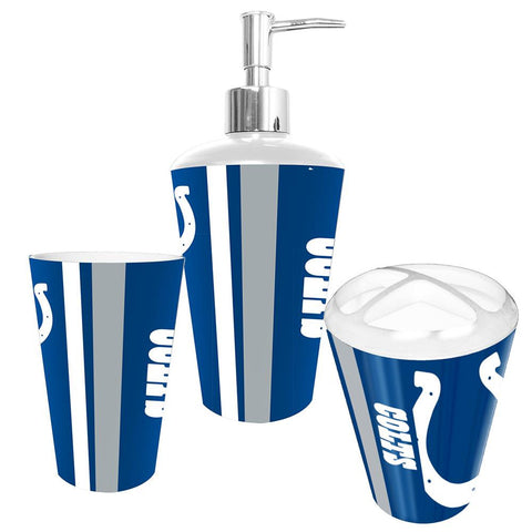 "Indianapolis Colts NFL Bath Tumbler, Toothbrush Holder & Soap Pump (3pc Set)"