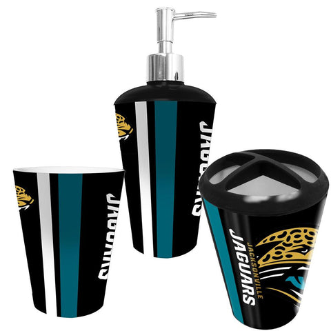 "Jacksonville Jaguars NFL Bath Tumbler, Toothbrush Holder & Soap Pump (3pc Set)"