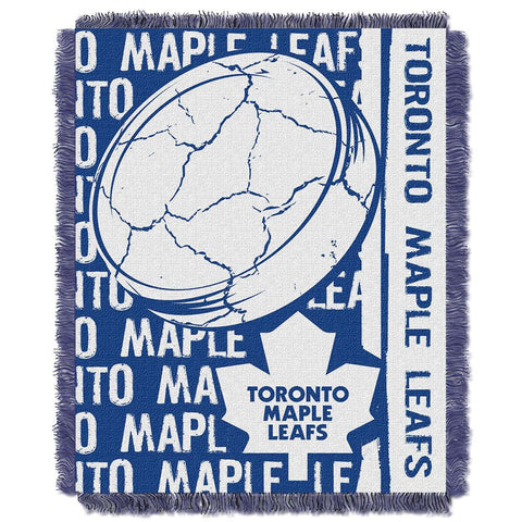 Toronto Maple Leafs NHL Triple Woven Jacquard Throw (Double Play Series) (48x60)