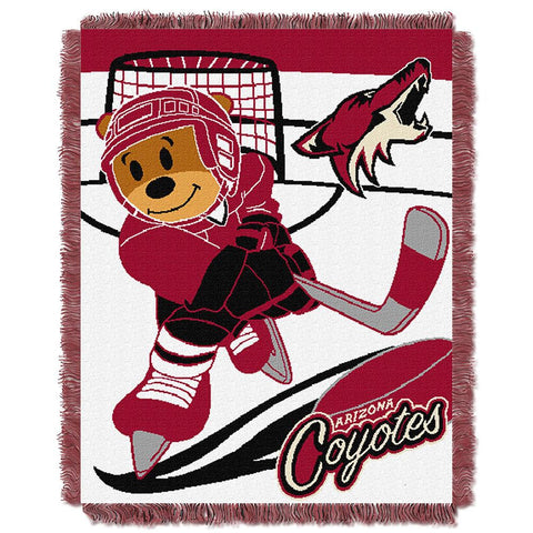 Phoenix Coyotes NHL Triple Woven Jacquard Throw (Score Baby Series) (36x48)