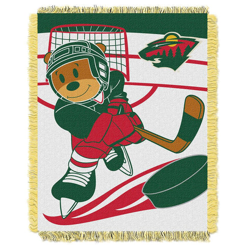 Minnesota Wild NHL Triple Woven Jacquard Throw (Score Baby Series) (36x48)