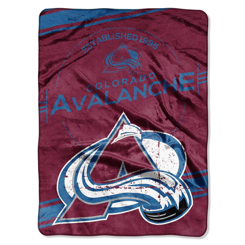 Colorado Avalanche NHL Royal Plush Raschel Blanket (Stamp Series) (60x80)