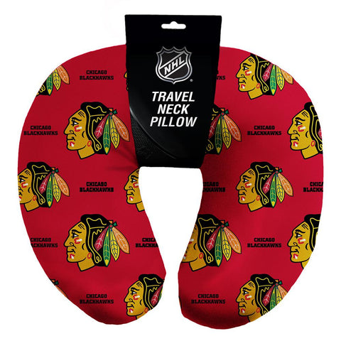 Chicago Blackhawks NHL Beadded Spandex Neck Pillow (12in x 13in x 5in)