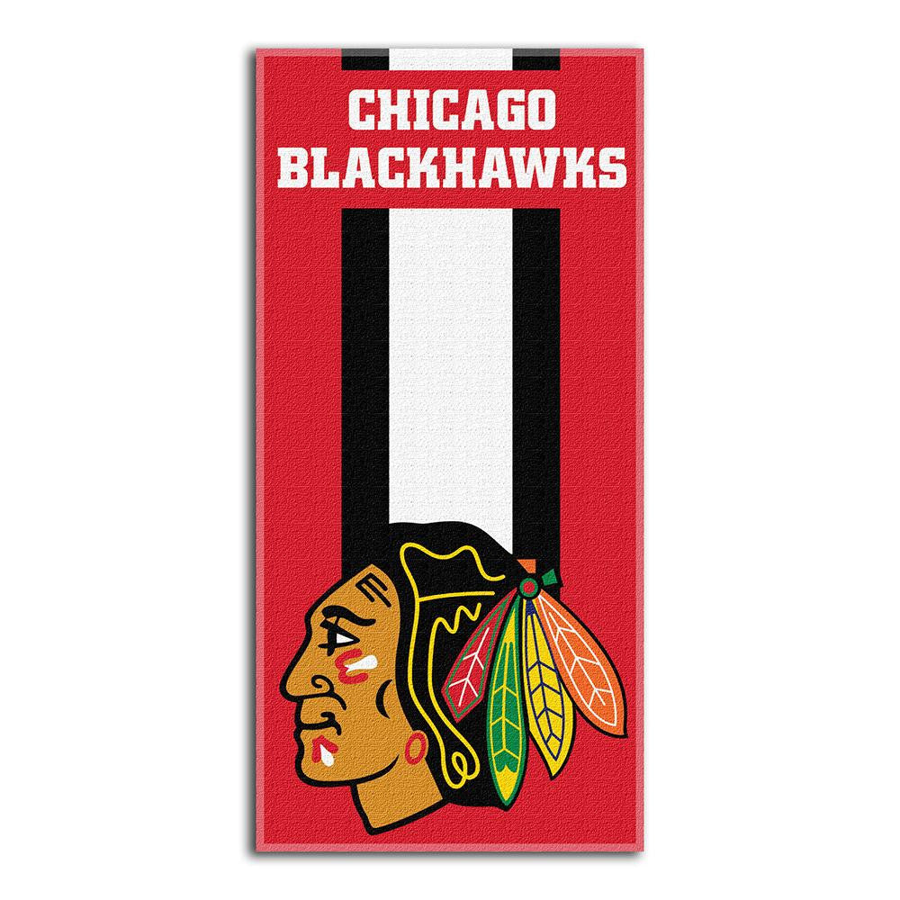 Chicago Blackhawks NHL Zone Read Cotton Beach Towel (30in x 60in)