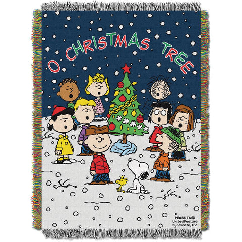 Peanuts Charlie Brown Xmas  Triple Woven Jacquard Throw (48x60)