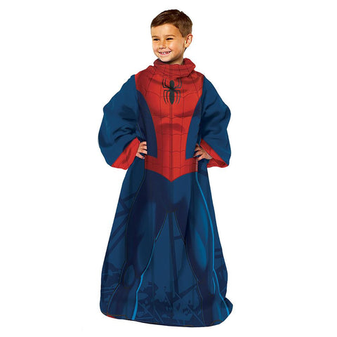 Spiderman- Spider Up Youth Comfy Throw Blanket w-Sleeves