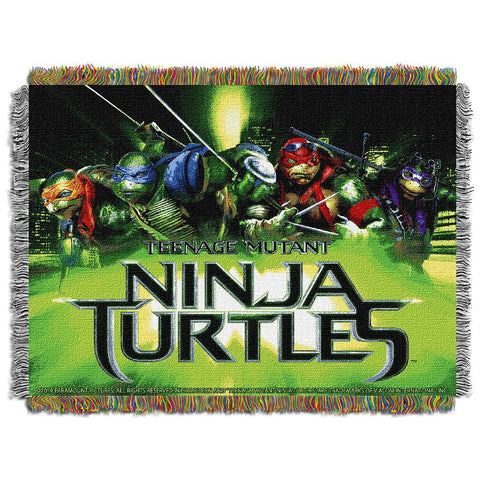 TMNT Movie Poster Triple Woven Jacquard Throw (48x60)