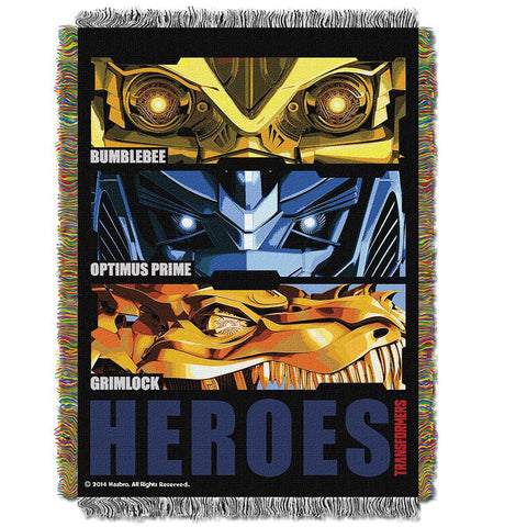 Transformers Four Hero Slash Triple Woven Jacquard Throw (48x60)