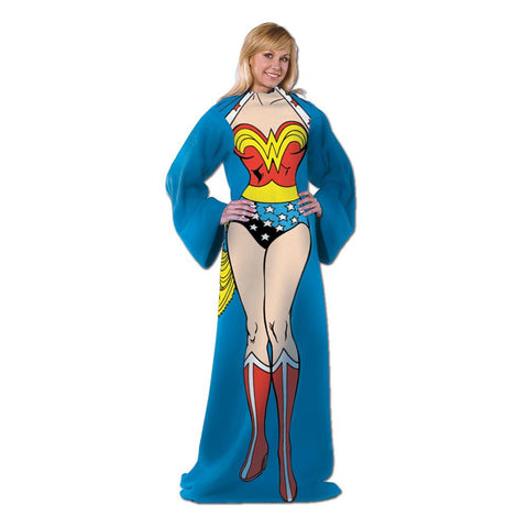 DC-Being Wonder Woman Adult Comfy Throw Blanket with Sleeves