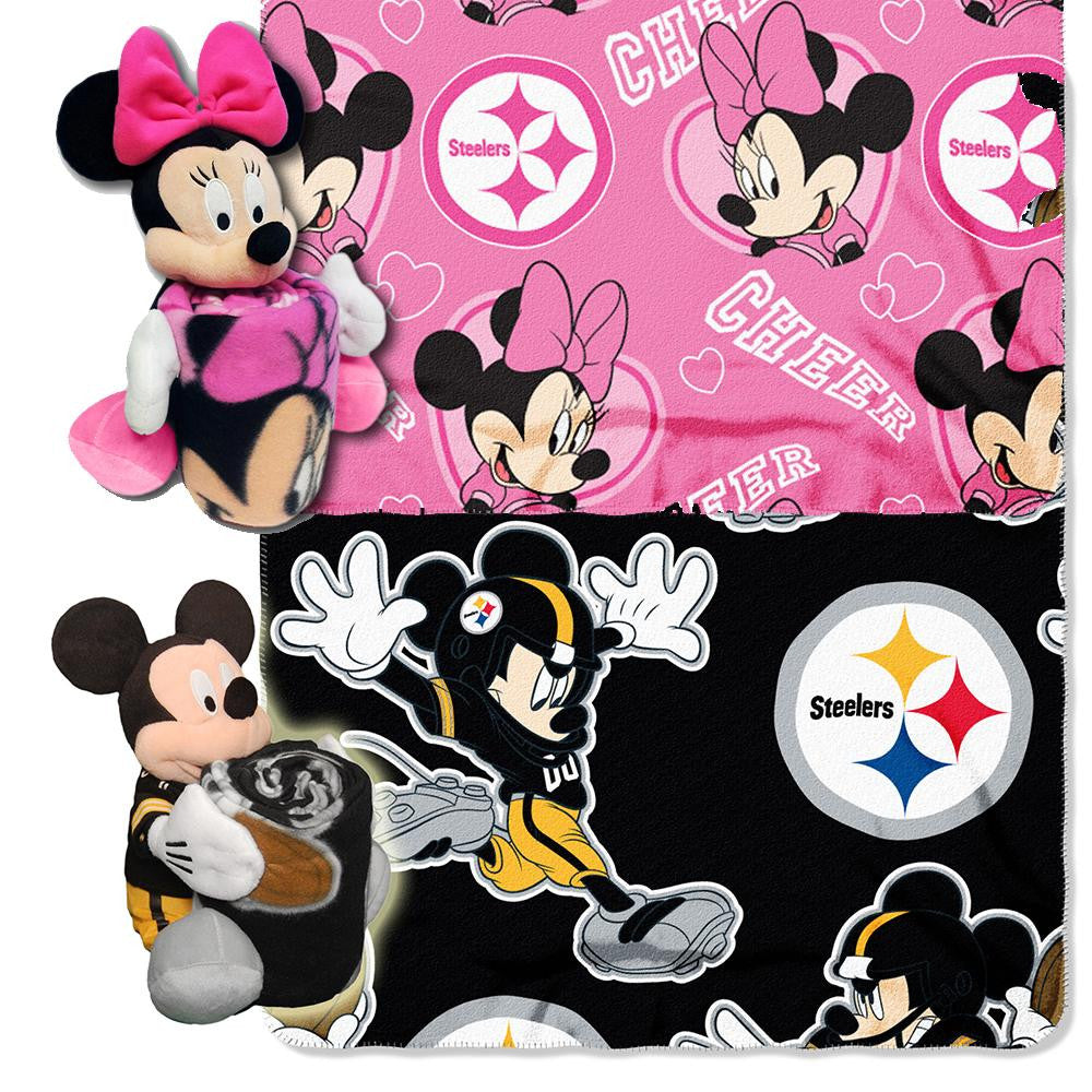 Pittsburgh Steelers NFL Mickey and Minnie Mouse Throw Combo