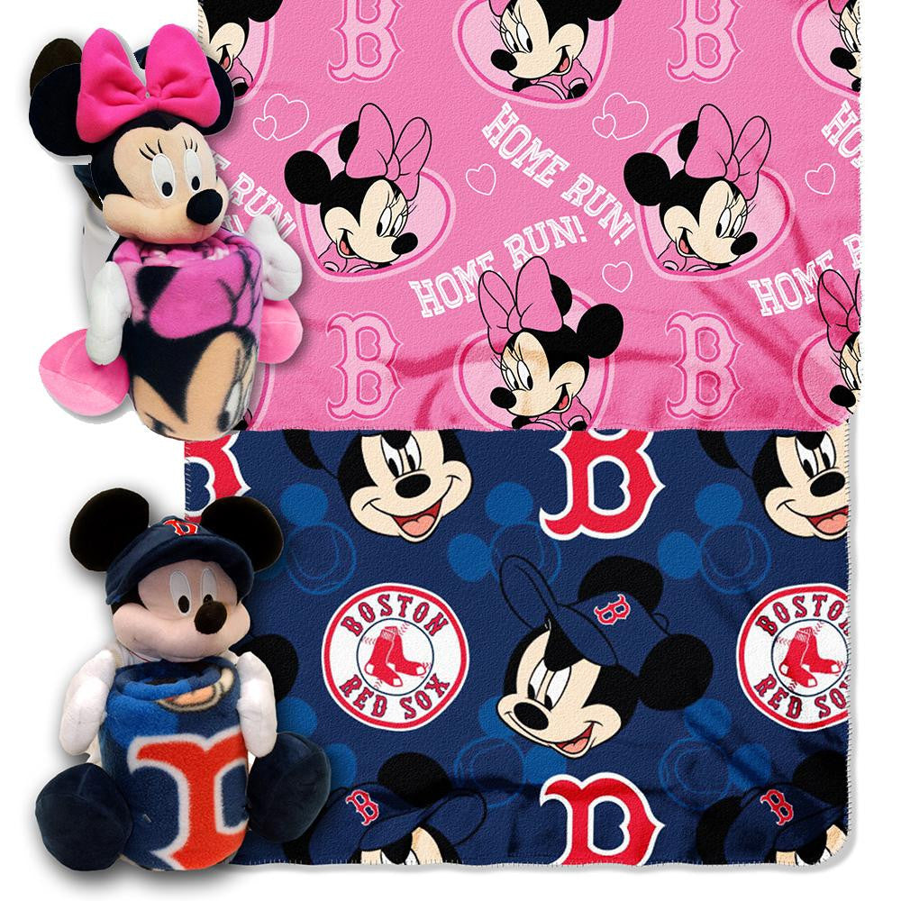 Boston Red Sox MLB Mickey and Minnie Mouse Throw Combo