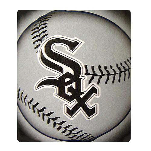 Chicago White Sox Light Weight Fleece MLB Blanket (Flashball Series) (50x60)