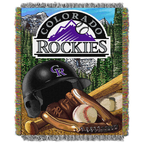 Colorado Rockies MLB Woven Tapestry Throw (Home Field Advantage) (48x60)