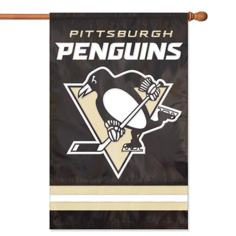 Pittsburgh Penguins NHL Applique Banner Flag