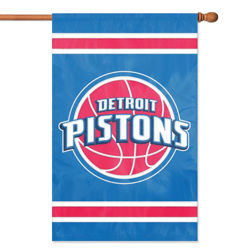 Detroit Pistons NBA Applique Banner Flag