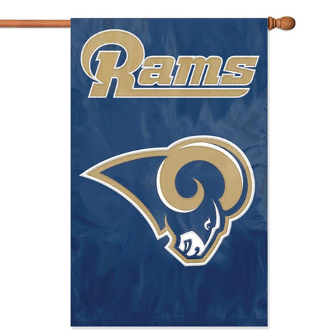 Los Angeles Rams NFL Applique Banner Flag (44x28)