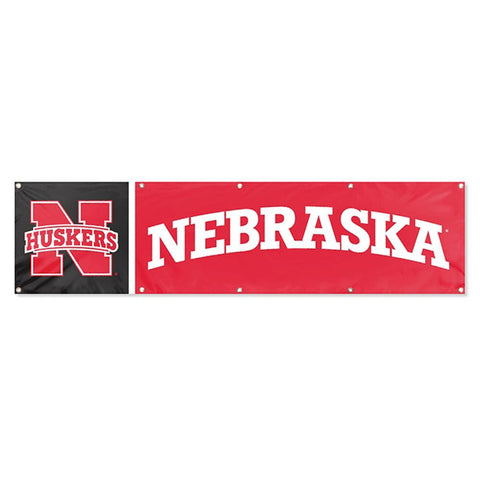 Nebraska Cornhuskers NCAA Applique & Embroidered Party Banner (96x24)