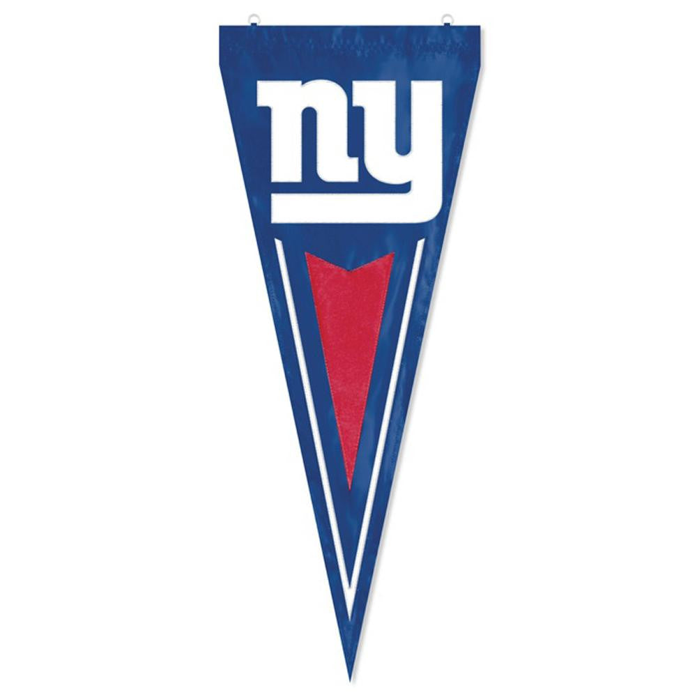 New York Giants NFL Applique & Embroidered Yard Pennant (34x14)