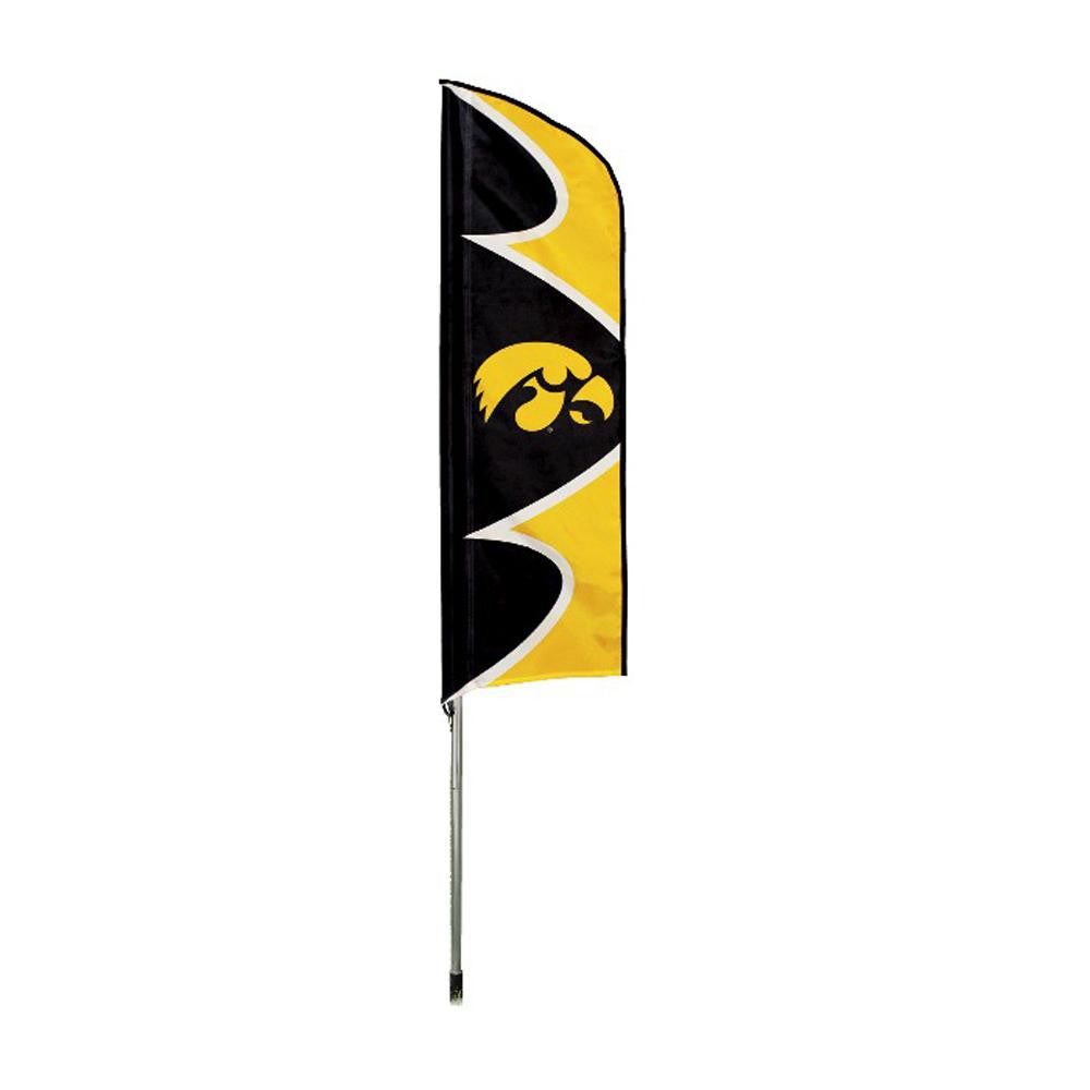 Iowa Hawkeyes NCAA Swooper Flag w- Pole