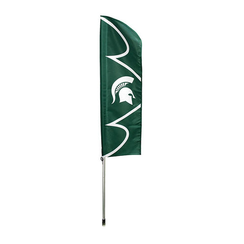 Michigan State Spartans NCAA Swooper Flag w- Pole