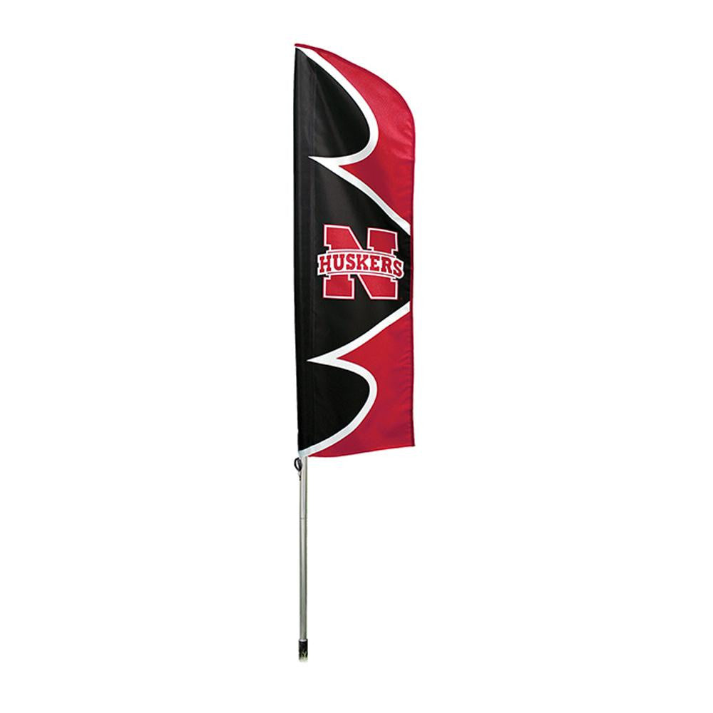 Nebraska Cornhuskers NCAA Swooper Flag w- Pole