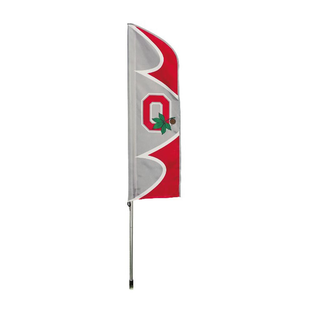 Ohio State Buckeyes NCAA Swooper Flag w- Pole