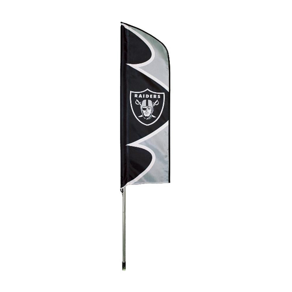 Oakland Raiders NFL Swooper Flag w- Pole