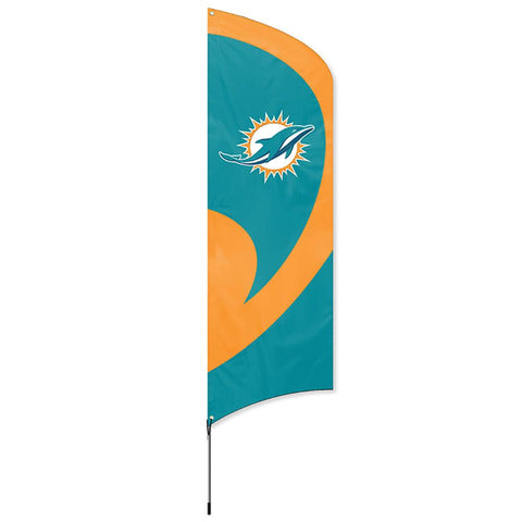 Miami Dolphins NFL Applique & Embroidered Tall Team Flag (102x30)