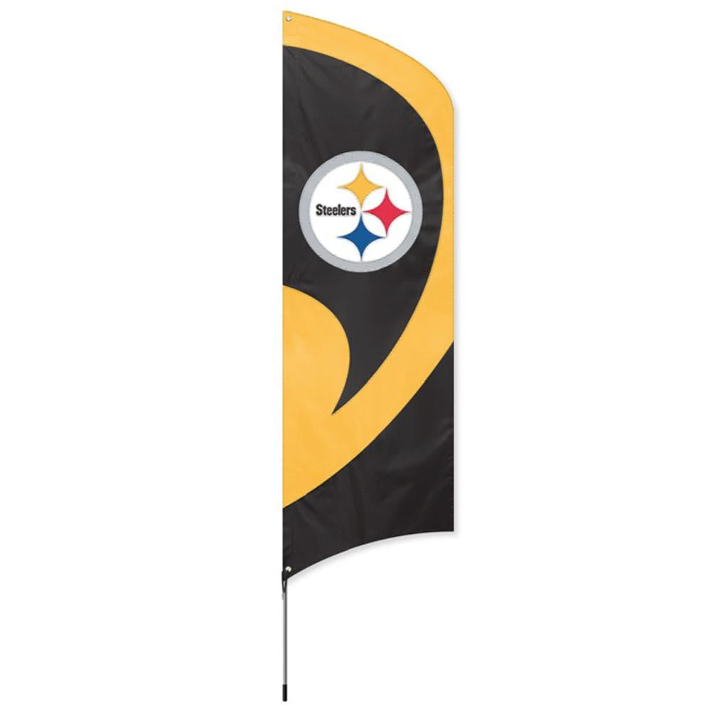 Pittsburgh Steelers NFL Applique & Embroidered Tall Team Flag (102x30)