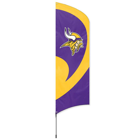 Minnesota Vikings NFL Applique & Embroidered Tall Team Flag (102x30)