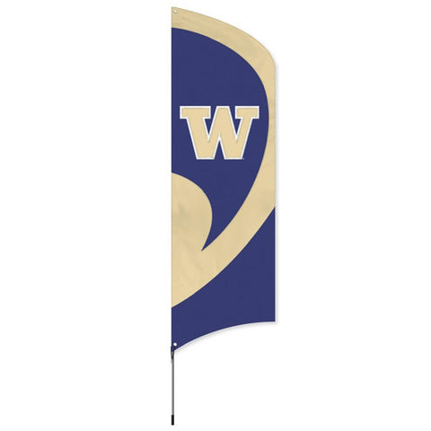 Washington Huskies NCAA Tall Team Flag w- Pole