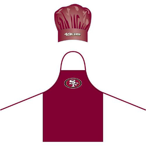 San Francisco 49ers NFL Barbeque Apron and Chef's Hat