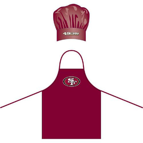 San Francisco 49ers NFL Barbeque Apron and Chef's Hat