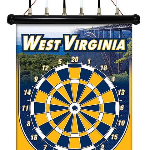 West Virginia Mountaineers NCAA Magnetic Dart Board