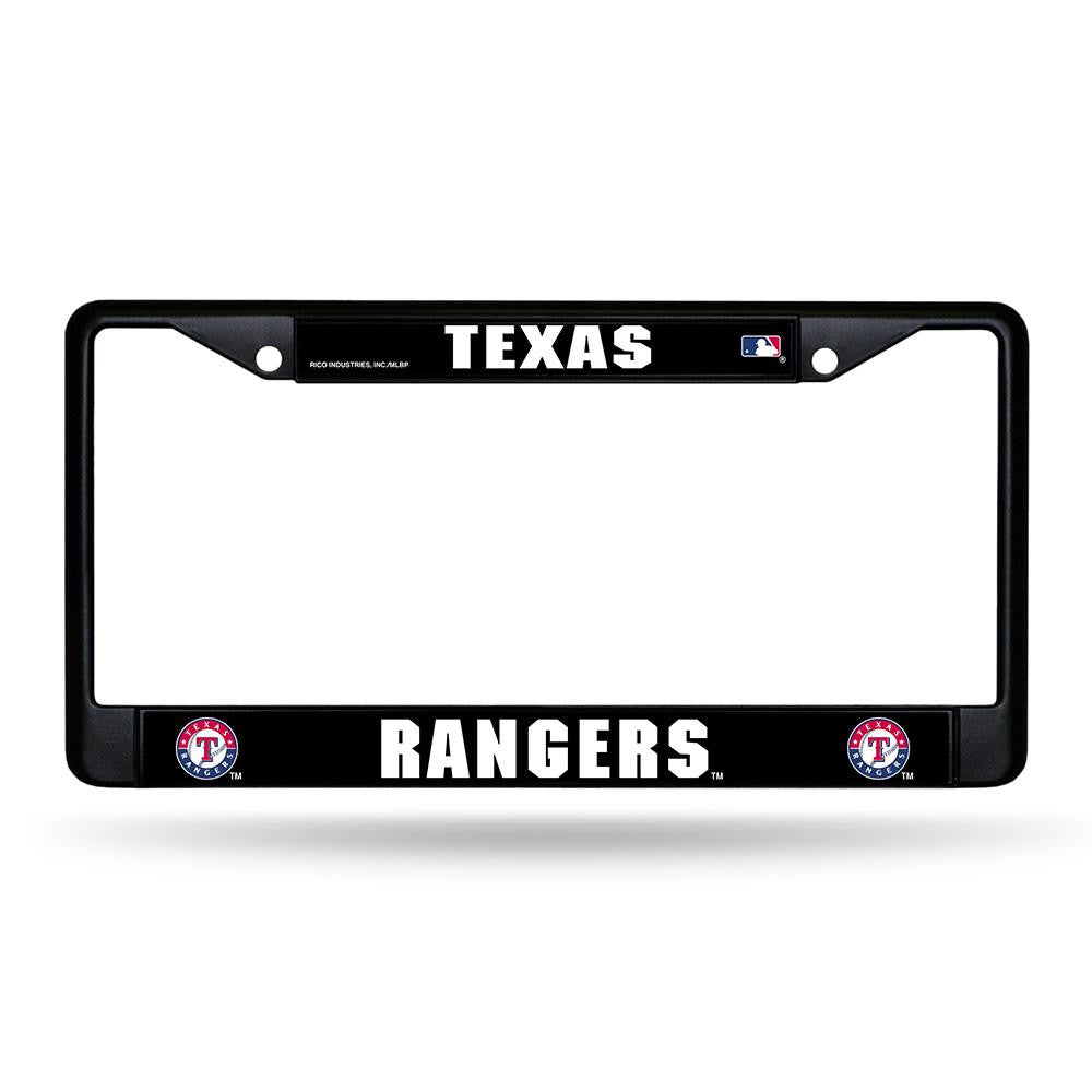 Texas Rangers MLB Black License Plate Frame