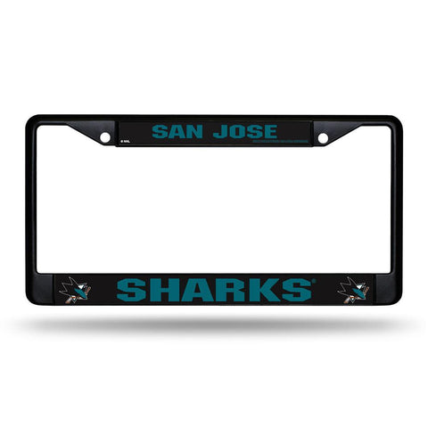 San Jose Sharks NHL Black License Plate Frame