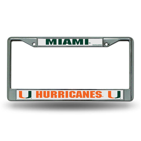 Miami Hurricanes NCAA Chrome License Plate Frame