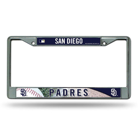 San Diego Padres MLB Chrome License Plate Frame