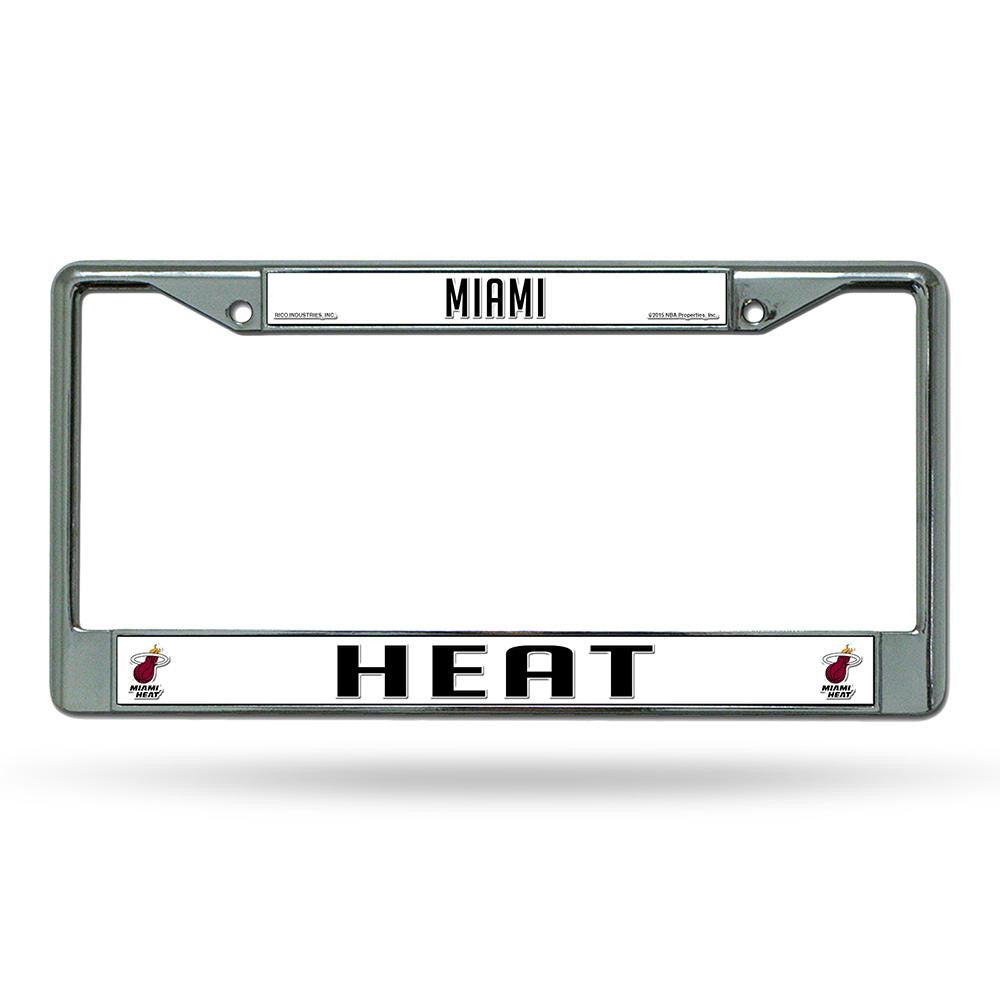 Miami Heat NBA Chrome License Plate Frame